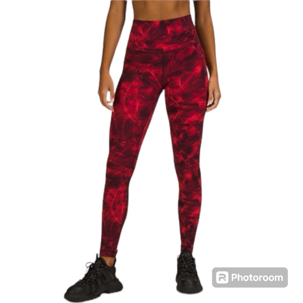 Lululemon Align High-Rise Pant Team Canada Metamorphic Glow Red Multi Size 6